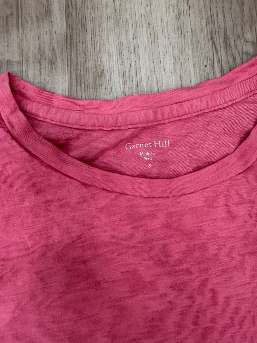 Garnett hill organic cotton casual short sleeve t-shirt top small classic comfy - Picture 10 of 10